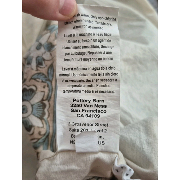 Sold! Pottery Barn Selena Kalamkari Cotton Euro Pillow Shams 26inx26in Set of 2 - Picture 8 of 8